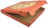 Pomebio - Pizzadoos - 100 stuks - Bedrukt - 36x36x4cm - Kraft Pizzadozen