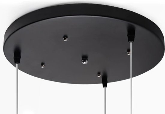 KLIMliving - Plafondplaat rond Ø30cm - 3-lichts - Zwart