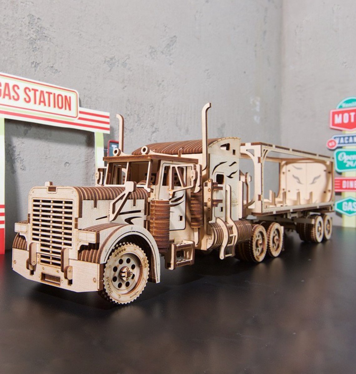 UGEARS Houten 3D Model - Aanhangwagen Voor Heavy Truck — afbeelding 16