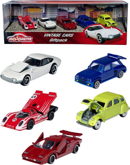 Majorette Vintage 5 stuks Giftpack - 7,5cm - Voertuigen - Die-Cast - Vanaf 3 jaar - Speelgoedvoertuig van Majorette — afbeelding 3