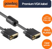 Powteq - 3 meter premium VGA kabel - VGA male naar VGA male