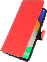 Lelycase Echt Lederen Booktype Samsung Galaxy A13 (5G/4G) hoesje - Rood
