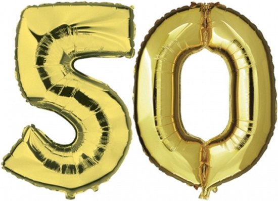 50 jaar getrouwd folie ballonnen goud | bol.com
