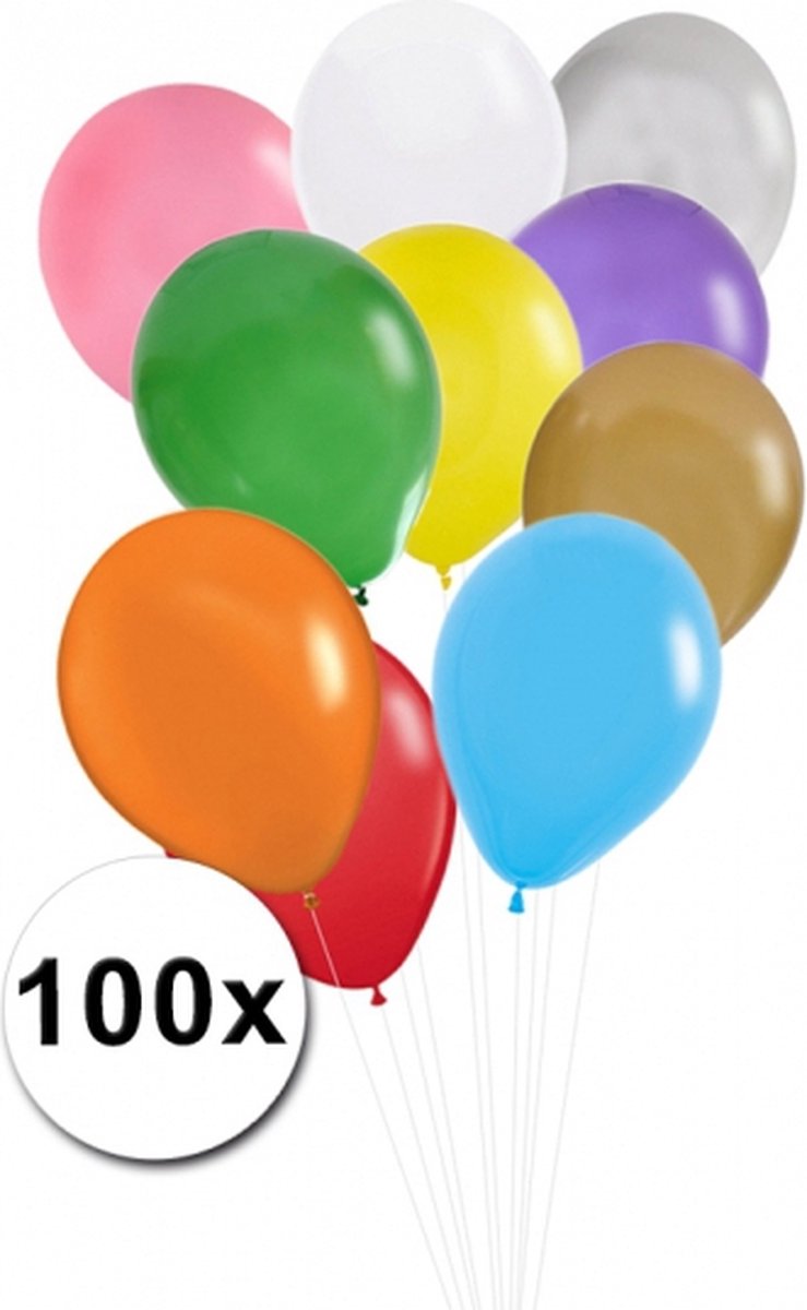 afbreken hop snijder Gekleurde ballonnen 100 stuks | bol.com