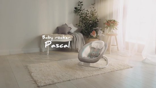 LIONELO Pascal Wipstoel & Babyschommel, Verstelbare Rugleuning 4 Posities, Zachte Vibraties, 5 Melodieën, Afneembare Speelboog, Wasbare Bekleding, Compact en Lichtgewicht, tot 9 kg