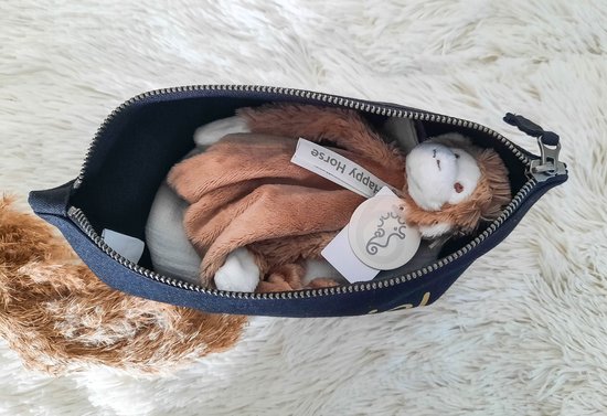 Organizer - Textiel - Etui - Luiertas - Hydrofiele doek - Spuugdoek - Slab - Knuffeldoekje - Baby - Opbergtas - Katoen - Zwart - Goud - Kraamcadeau van Little Dutch — afbeelding 3