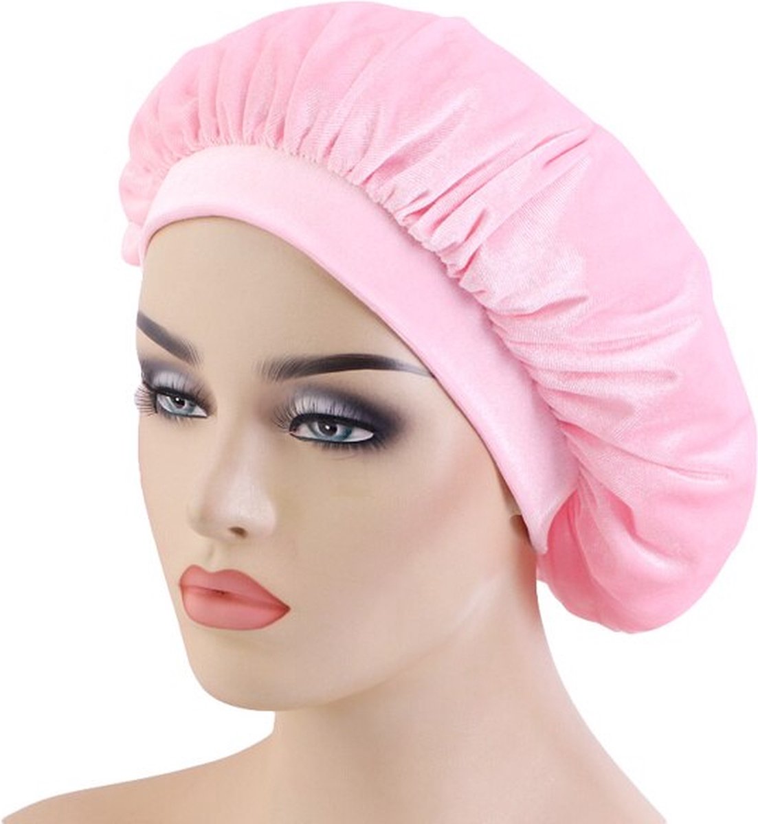 FRESHCOUPES Velvet Bonnet - Lichtroze - Geschikt voor optimale bescherming van jouw haren
