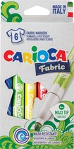 Carcioca textielstift Fabric, doos van 6 stuks in geassorteerde kleuren 12 stuks