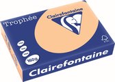 Clairefontaine Trophée Pastel, gekleurd papier, A4, 160 g, 250 vel, abrikoos 4 stuks
