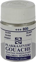 Talens plakkaatvef Extra Fijn flacon van 16 ml, zilver 10 stuks