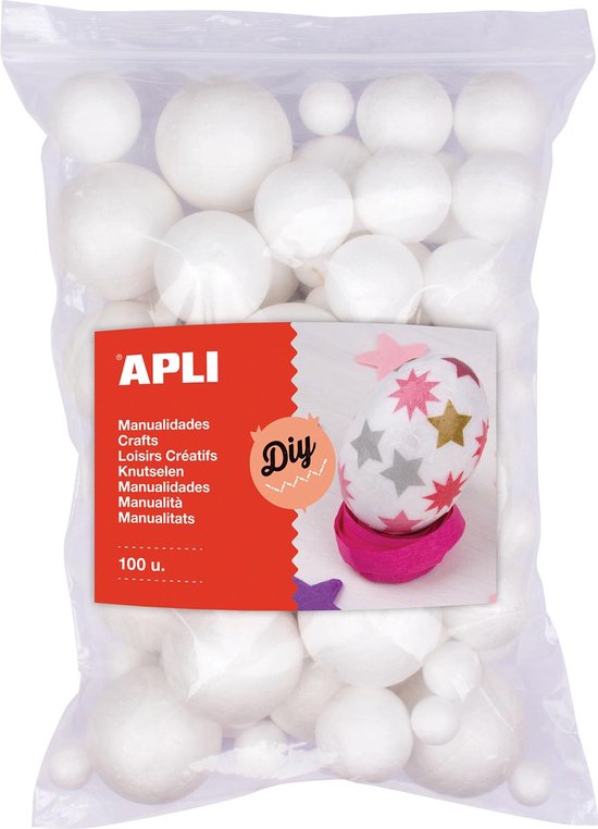 Apli Apli Piepschuimballen - Diverse Maten - 100 stuk.