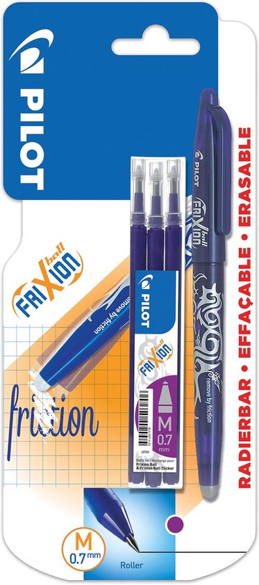 Pilot roller Frixion Ball violet + 3 vullingen 0.7