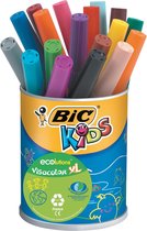 Stylo Feutre Bic Kids Visacolor XL Ecolutions 18 stylos dans un pot en métal