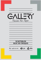 Gallery schetsblok, ft 14,8 x 21 cm (A5), 180 g/m², blok van 50 vel 10 stuks