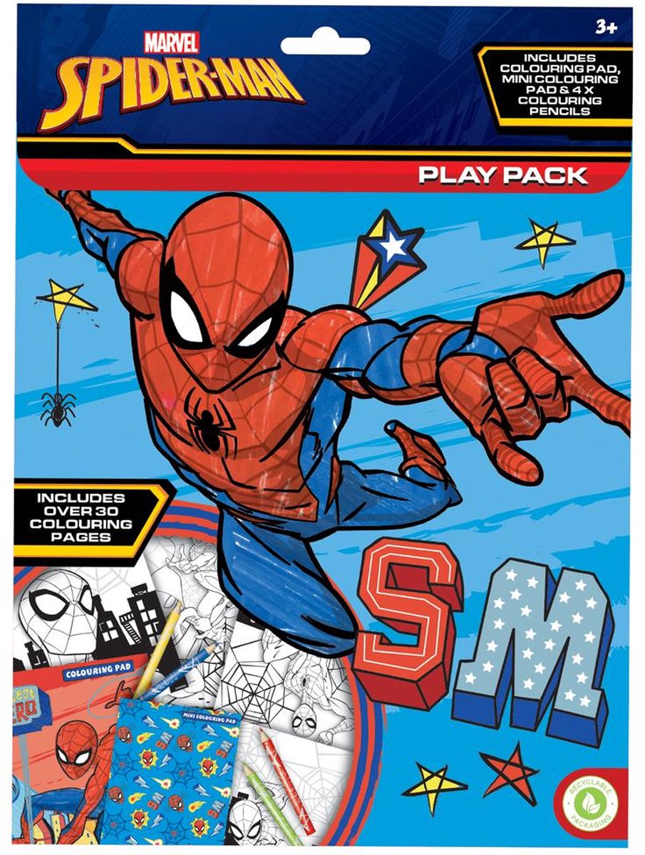 Tekenset Marvel | Spiderman Kleurboeken | A4 A5 kleurboek met potloden |Tekenset voor kinderen | Tekenen | Stiften | Knutselen | Marvel's Spider-Man | Spider-man | Spiderman speelgoed | Kleurboek spiderman | Knutselen voor jongens stuks
