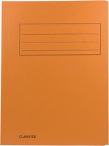 Class'ex dossiermap, 3 kleppen ft 23,7 x 32 cm (voor ft A4), oranje 50 stuks