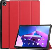 Tablet hoes geschikt voor Lenovo Tab M10 Plus (3e generatie) 10.6 inch - Tri-Fold Book Case - Rood