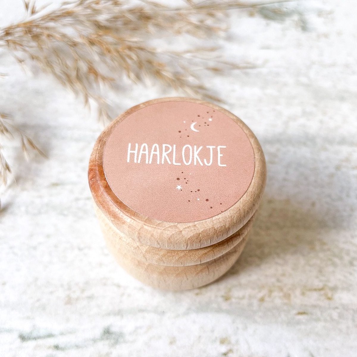 Melktanden- en haarlokdoosje | tandendoosje | eerste haarlokje | bewaardoosjes set | roze | opdruk: sticker — afbeelding 4