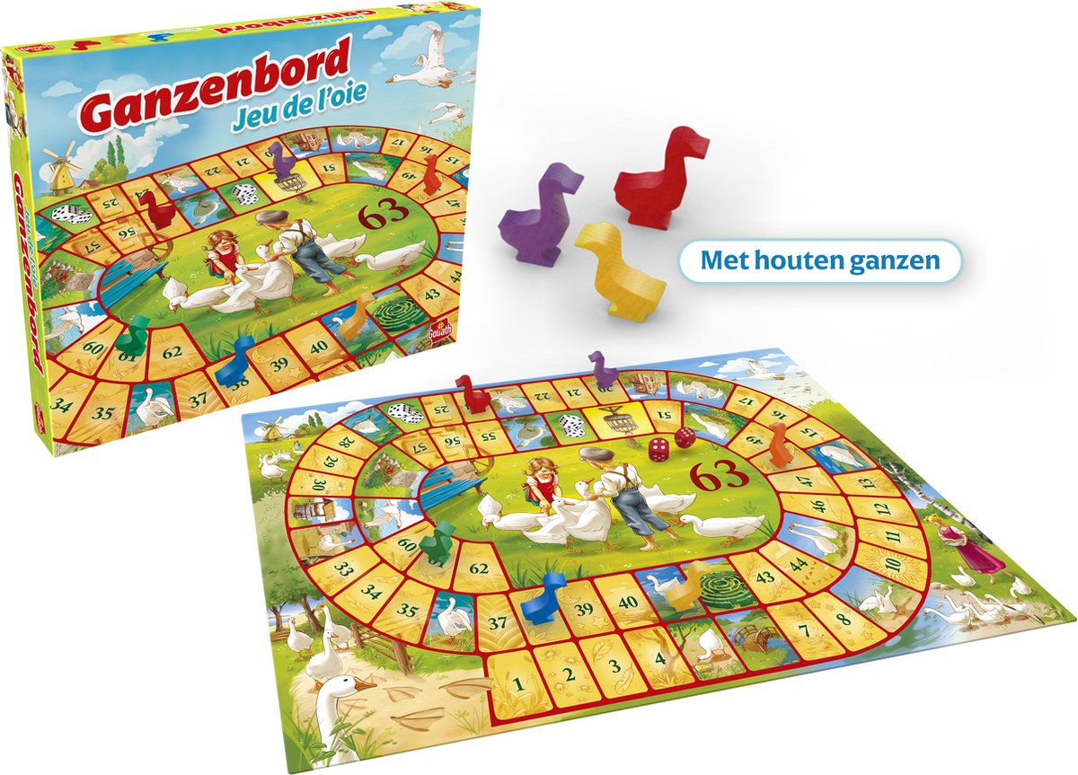 via Vanaf daar Knikken Ganzenbord - Bordspel | Games | bol.com