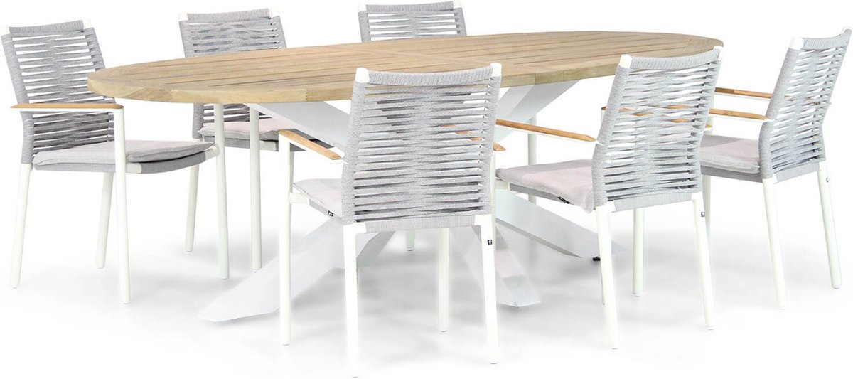 Santika Giovane/Bradford 240 cm dining tuinset 7-delig