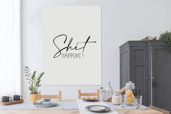 Tableau sur toile Proverbes - Citations - Ça arrive - 120x160 cm - Décoration murale XXL