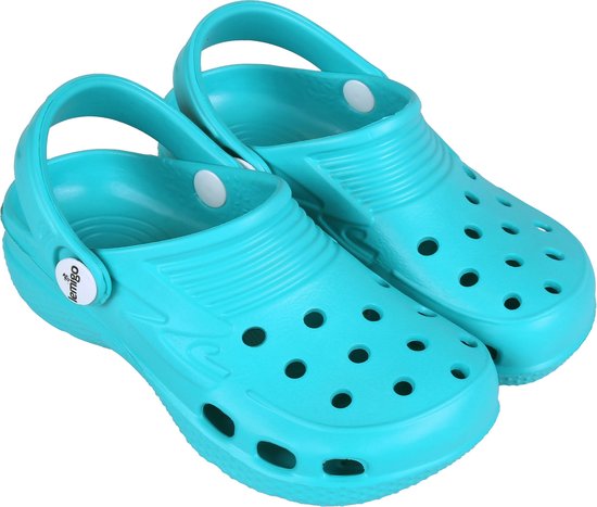 Turquoise rubberen crocs voor kinderen - LEMIGO