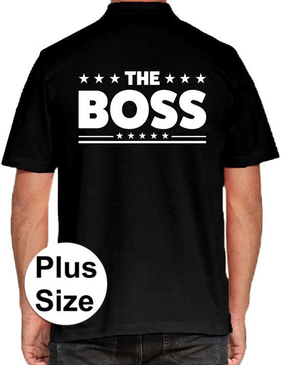 The Boss grote maten poloshirt zwart voor heren Plus size The