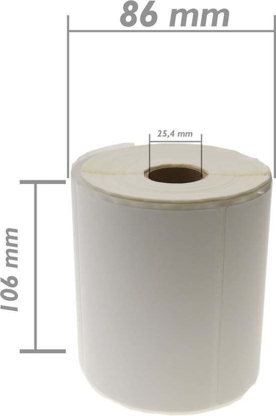 Thermische labels, 57 x 51mm, 1000 etiketten