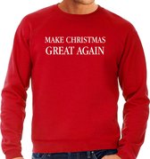 Make Christmas great again Trump Kerst sweater / Kerst trui rood voor heren - Kerstkleding / Christmas outfit L
