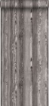 ESTAhome behangpapier hout motief donkerbruin - 148627 - 53 cm x 10,05 m