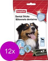 12x Beaphar Dental Sticks voor honden >10kg  - Hondensnack - 7 sticks per verpakking