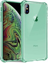 Smartphonica iPhone X/Xs transparant siliconen hoesje - Groen / Back Cover geschikt voor Apple iPhone X/10;Apple iPhone Xs