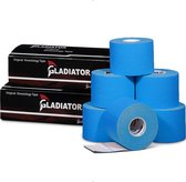 Gladiator Sports Kinesiotape - Kinesiologie Tape - Waterbestendige & Elastische Sporttape - Fysiotape - Medical Tape - 6 Rollen - Blauw