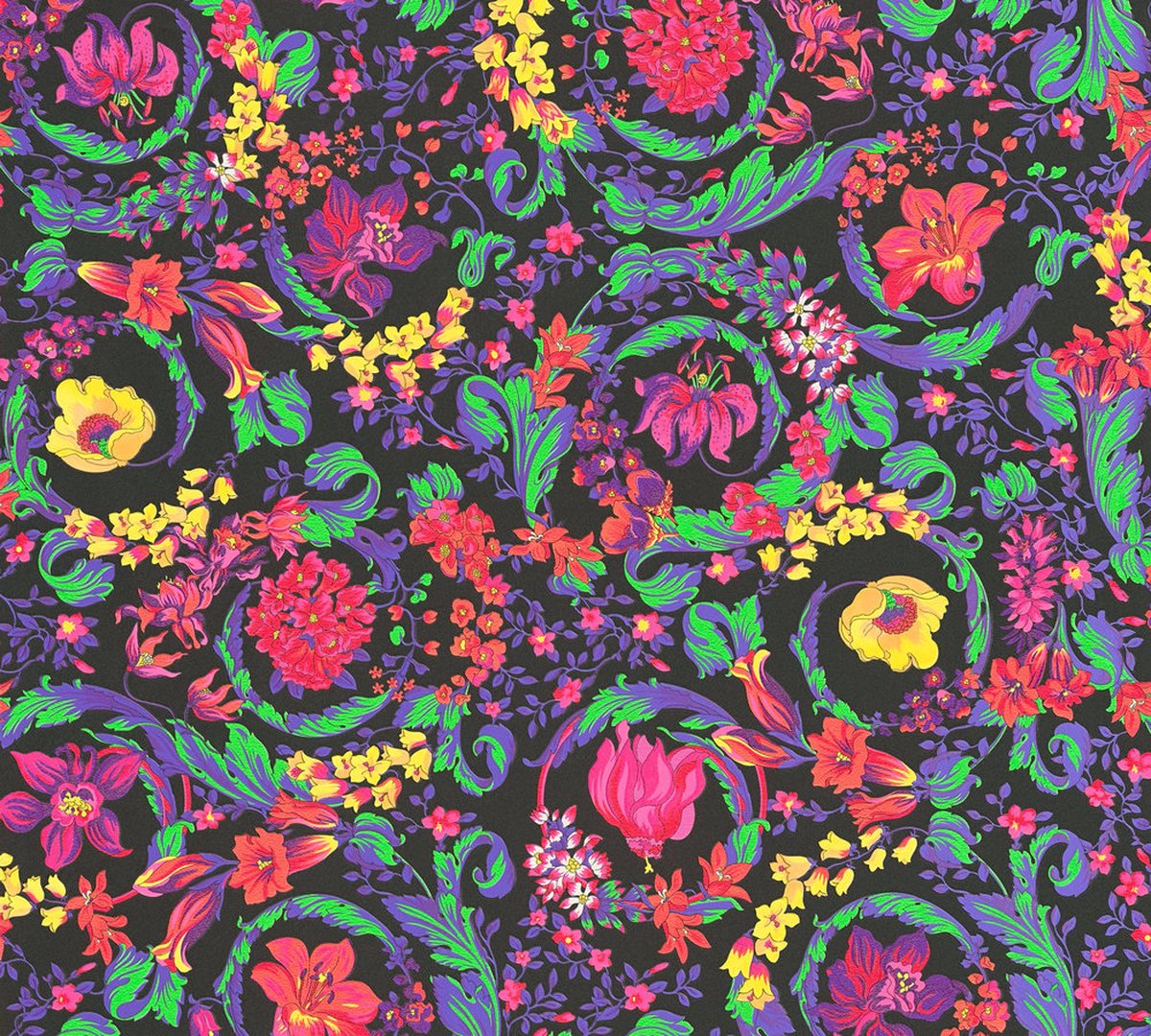 AS Creation Versace 5 - SATIJN GLANZENDE KLASSIEKE BLOEMEN BEHANG - 1005 x 70 cm