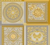 "MEDUSA HOOFD" SATIJN GLANZEND BAROK BEHANG | Design - grijs zilver goud - A.S. Création Versace 5