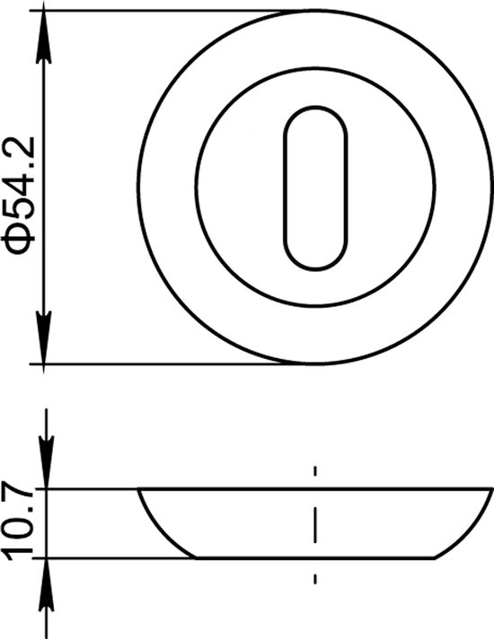 ELIOT SIGAAR Deurklink op rozet - set incl. baardsleutel rozetten - sigaar model - mat zwart