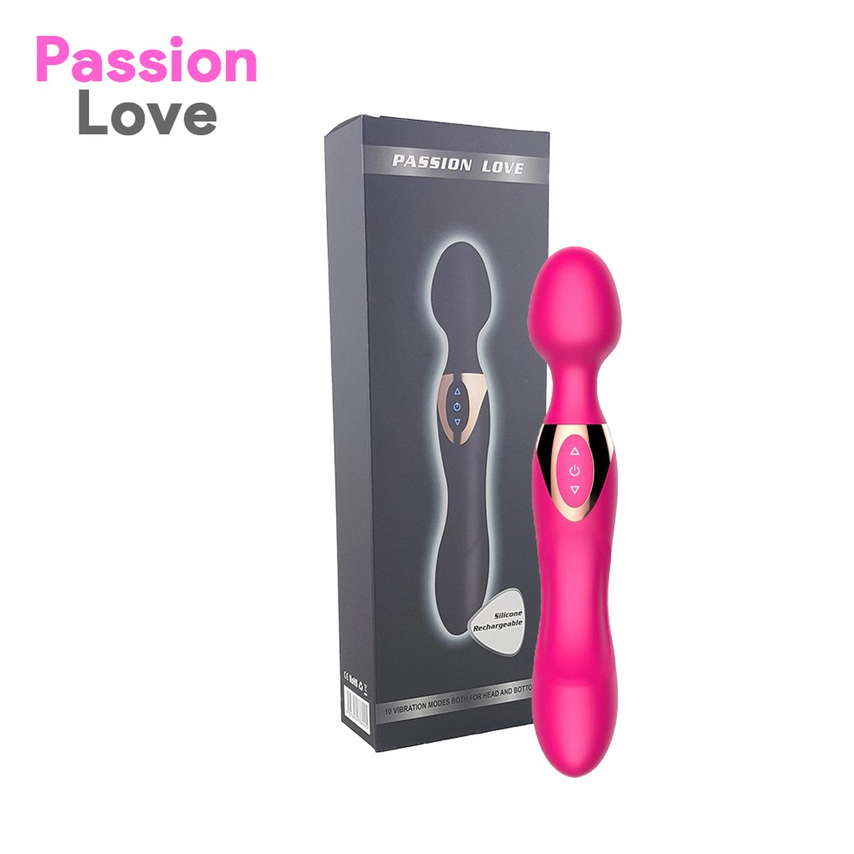 Passion Love - Magic Wand Vibrator - G Spot Vibrator & Clitoris Stimulator - Massagestaaf - Roze