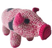 Luna-Leena duurzame varken in fuchsia roze - toy/knuffel - in bio katoen - hand gehaakt in Nepal - knuffel - kado - cadeau - geboorte - babyshower - Miss Piggy - zoogdier - boederijdier - pig - knorretje
