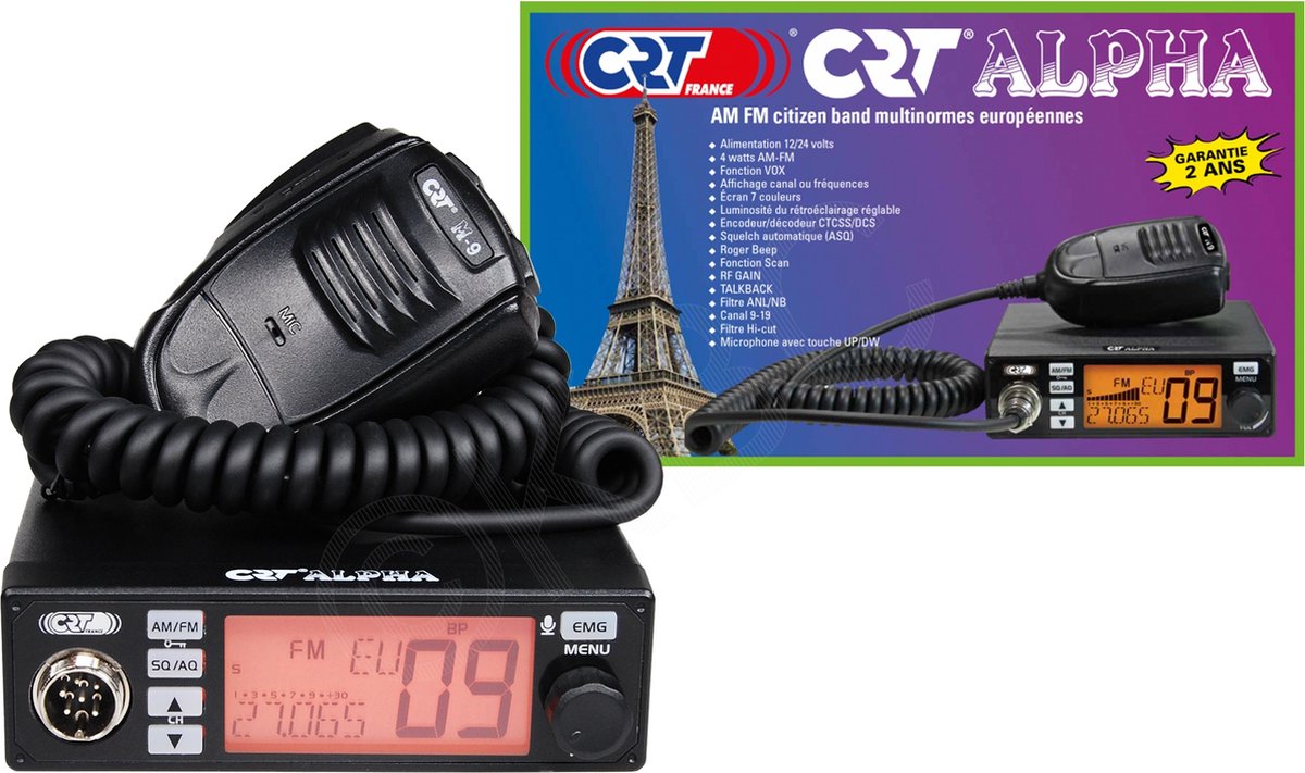 CRT Alpha - AM/FM - CB radio - 12/24 Volt - 27 MHz