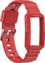 Siliconen bandje - geschikt voor Fitbit Charge 3 / Charge 4 - rood