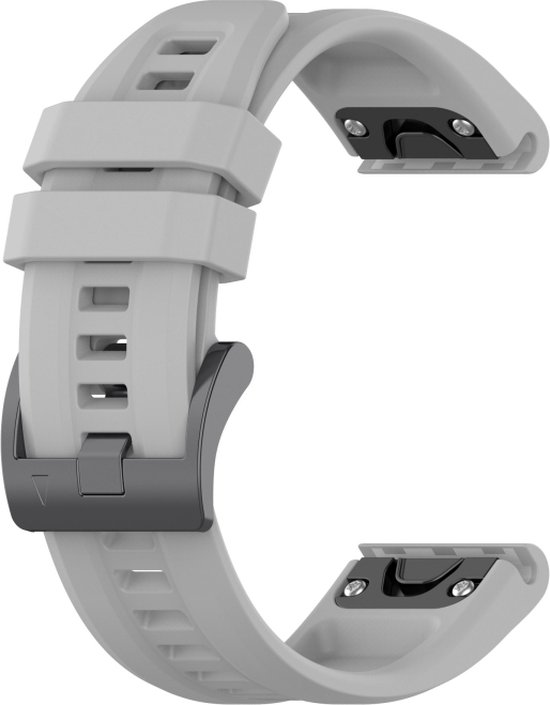 Bracelet en Siliconen (gris), adapté pour Garmin Fenix 5, Fenix 5 Plus,  Fenix 6, Fenix