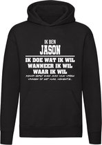 Jason | verjaardagkado | verjaardag kado | cadeau | grappig | jarig | Unisex | Trui | Sweater | Hoodie | Capuchon | Zwart