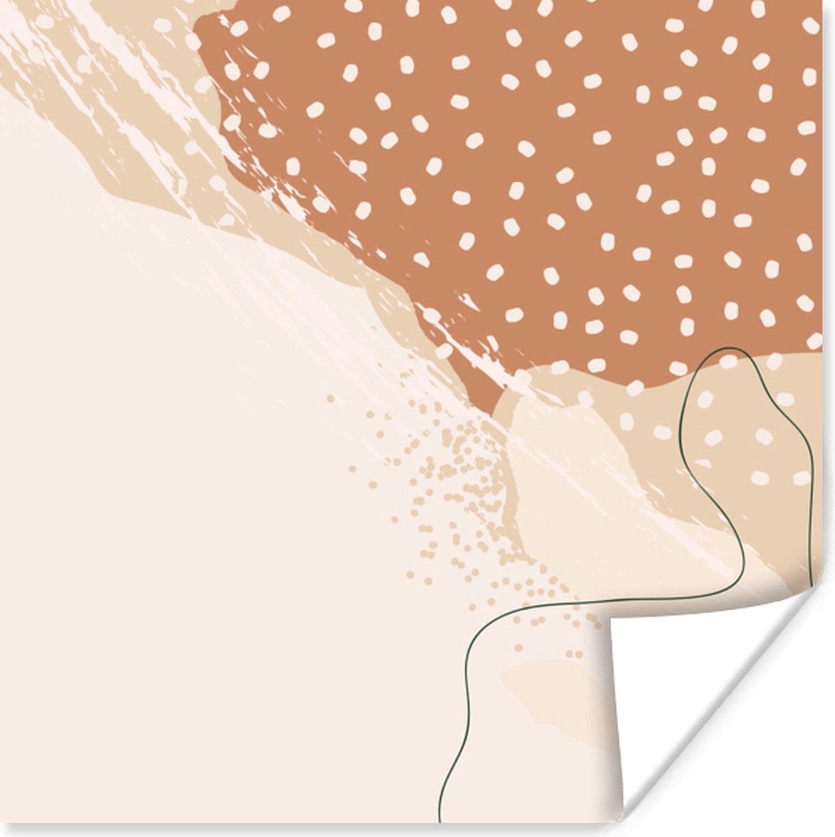 Poster Stippen - Zand - Duin - Abstract - 50x50 cm