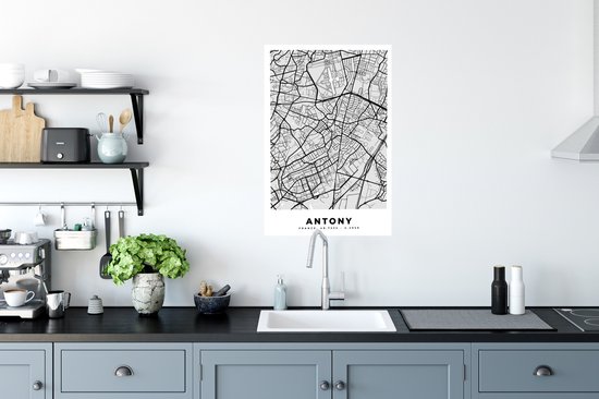 Affiche Carte - Plan - Plan de ville - France - Antony - 40x60 cm