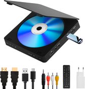 Mini DVD Speler met HDMI - Multifunctionele Compacte Dvd Speler - Lichtgewicht 300G - met CD Ondersteuning - met RCA Aansluiting
