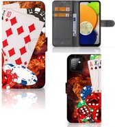 GSM Hoesje Geschikt voor Samsung Galaxy A03 Wallet Book Case Personaliseren Casino