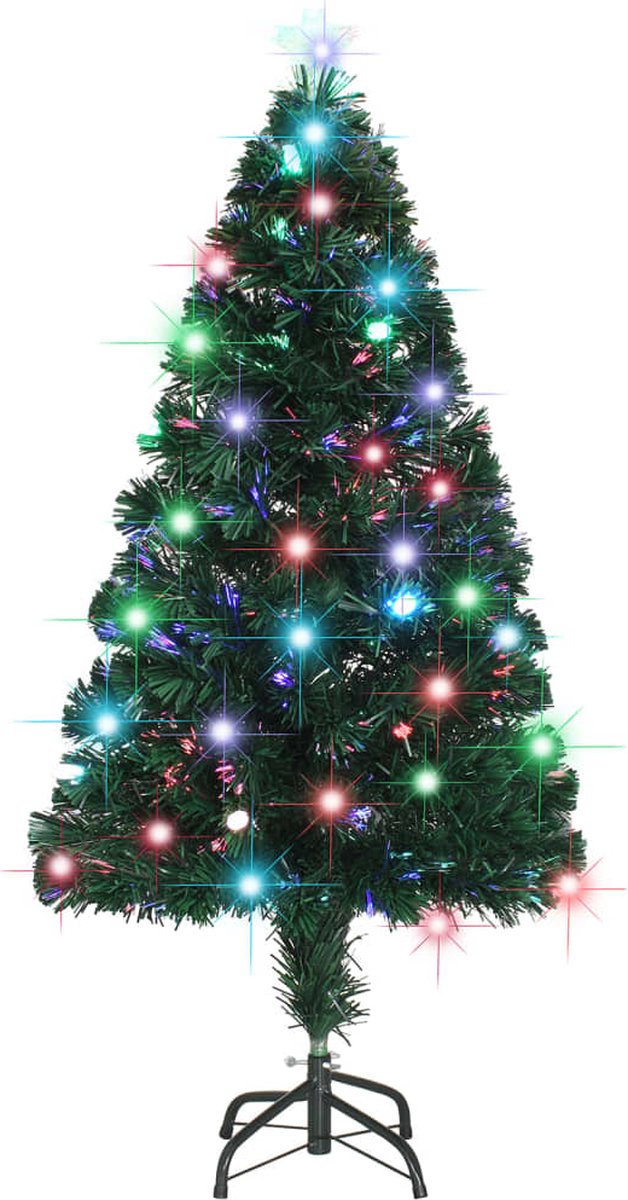 VidaLife Kunstkerstboom met standaard/LED 120 cm glasvezel
