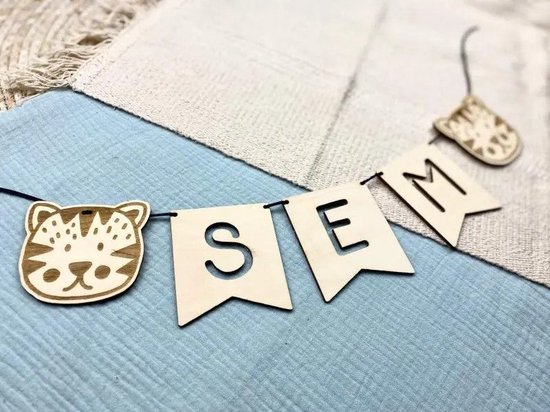 Houten naam slinger letters