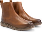 Travelin' Ruca Heren Leren Enkellaarzen - Stoere Chelseaboots - Cognac Bruin Leer - Maat 42