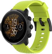 Siliconen Smartwatch bandje - Geschikt voor Suunto 7 siliconen bandje - lichtgroen - Strap-it Horlogeband / Polsband / Armband